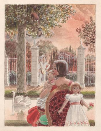 Voorstudie,  De uil die op de pereboom zat