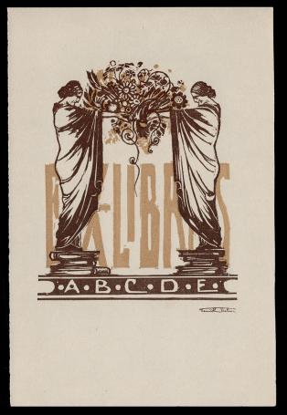 Houtsnede, Ex libris ABCDE