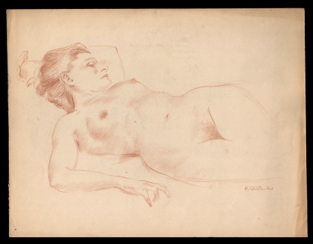 Schets, Naakt liggende dame 