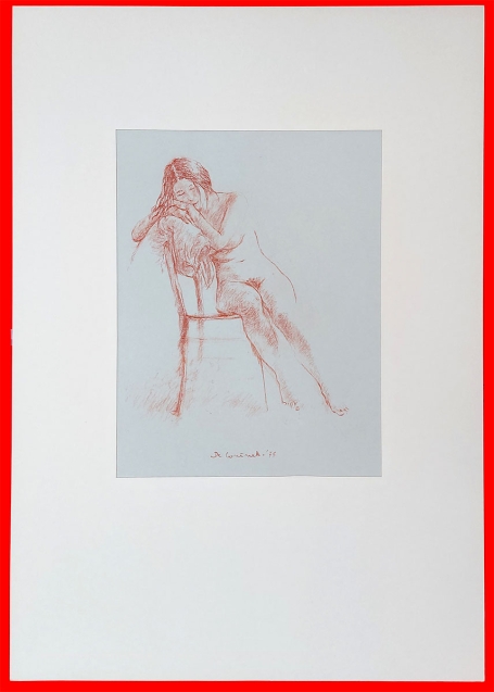 Naakt zittende dame 1975