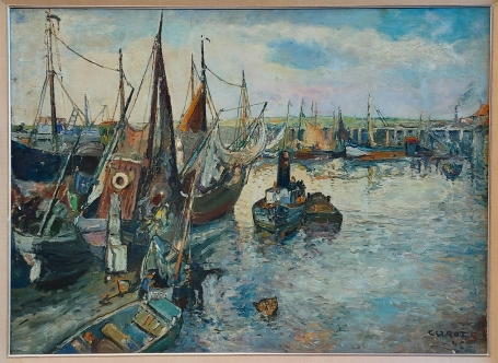 Schilderij van René Clarot op canvas