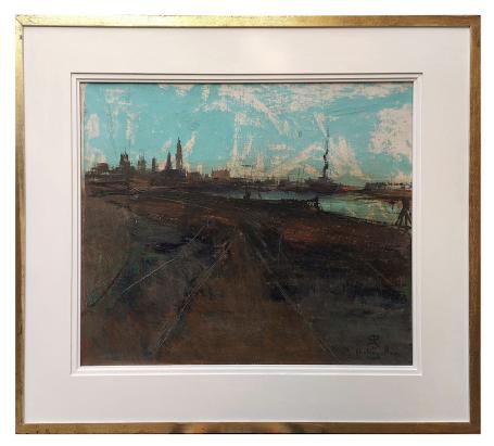 Zicht op de kade linkeroever Antwerpen 1970