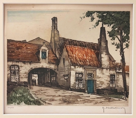 Litho van de Belgische graficus Roger Hebbelinck