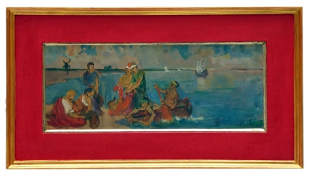 Mythologische scène de visvangst