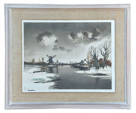 Winterlandschap met molen aan de Leie  182/350
