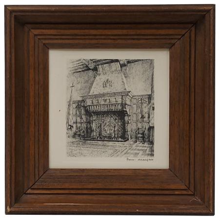 Ets, Open haard in een patriciërswoning