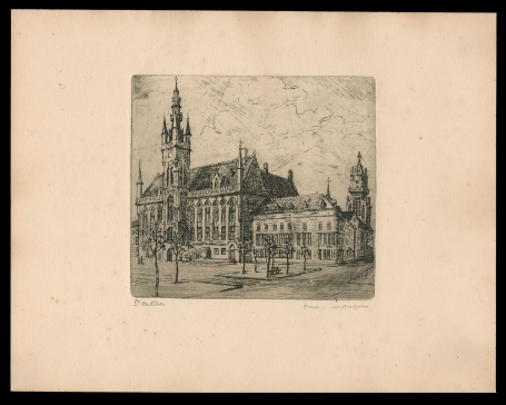 Stadhuis en Onze Lieve Vrouw kerk te St-Niklaas