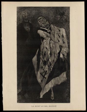 Heliogravure La mort au bal masqué Exsteens 1108