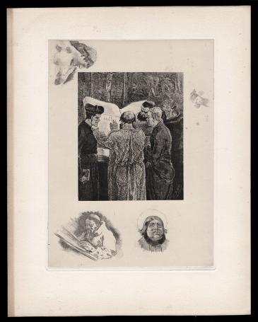 Chine collé, naar "Chez les trappistes" 1891  Exsteens 531.2