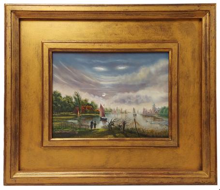 19de eeuws aandoend landschapje