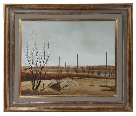 Zicht op de Boomse steenbakkerijen 1982