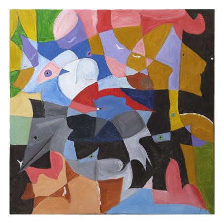 Schilderij van de Belgische kunstenaar Kauveh Rusta