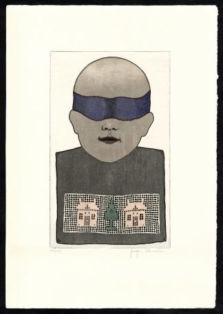 Het kind met blauwe blinddoek 15/50