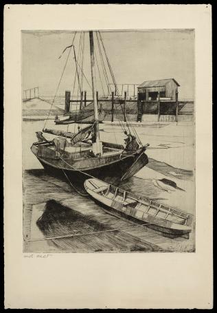 Haven van Tholen, ets van Rodolphe Schönberg kopen