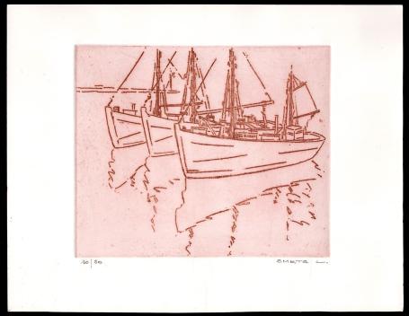 Drie schepen op een lijn 31/50 - kopie