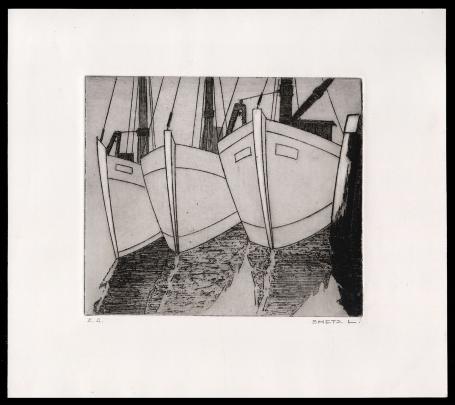 3 schepen voor anker E.A.