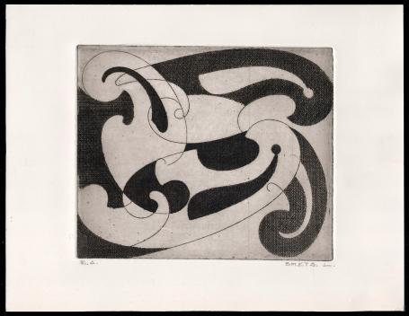 Abstracte ets, krommingen E.A.