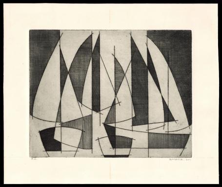 Abstractie, boten en zeilen E.A.