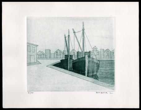 Boten in het Antwerpse dok (groen) 2/10