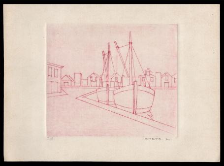 Boten in het Antwerpse dok E.A.