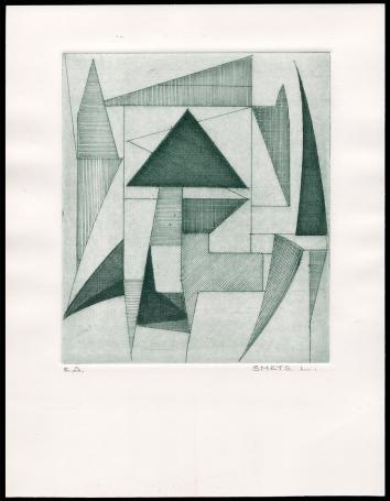 Abstracte compositie, figuren E.A.