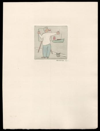 Opgehoogde ets, de tekenleraar