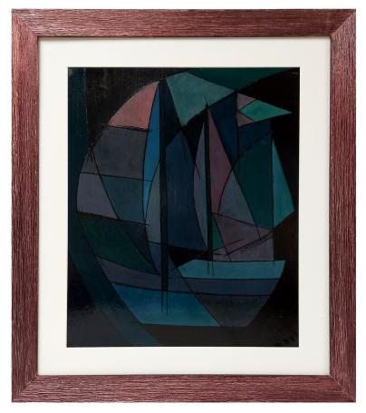 Abstracte zeilboten  – Léon Smets – 20th Century