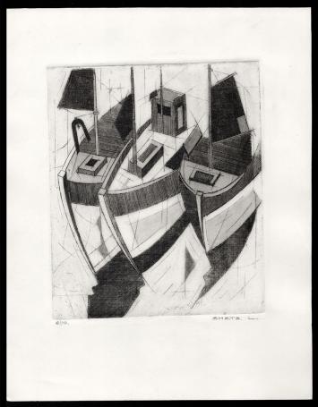 Strakke ets met drie bootboegen 6/10