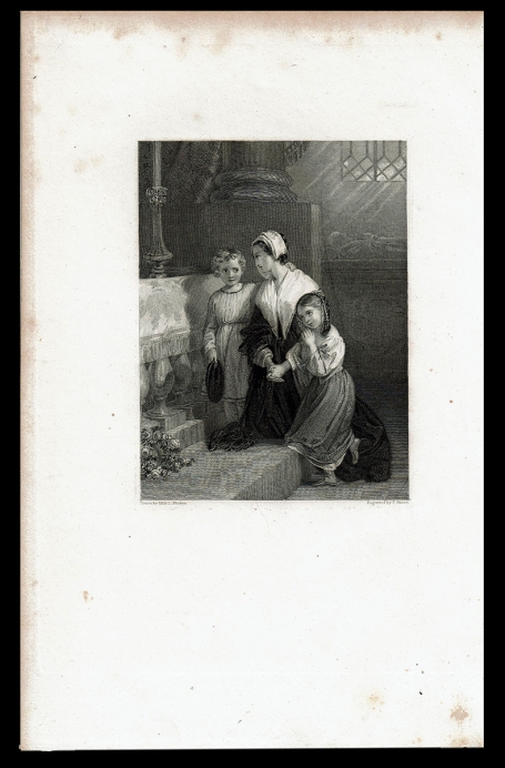 The Widowed Mother after a work by L. Sharpe (+/- 1835)