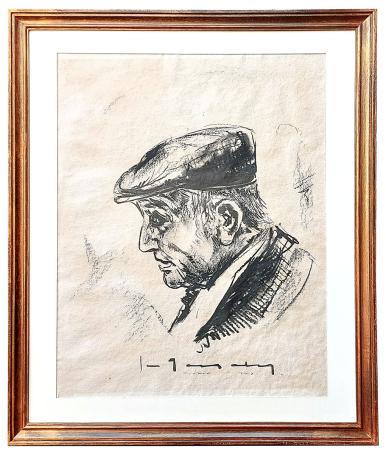 Tekening, boerke Piet