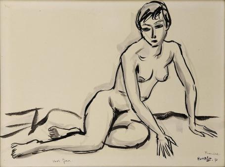 Kunstwerkje op papier van de Belgische kunstenaar Theo Humblet kopen