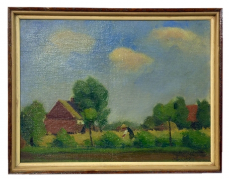 Landschapje "Tijdens de oorlog 40- 45" 1944
