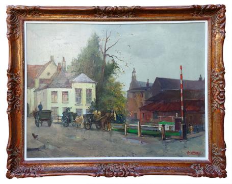 Zicht op Lier 1944 – Oil on canvas – Joseph Tilleux