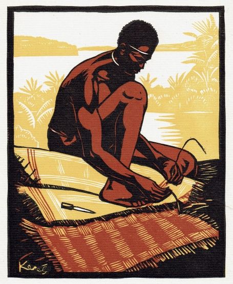 Tressage de nattes 1955