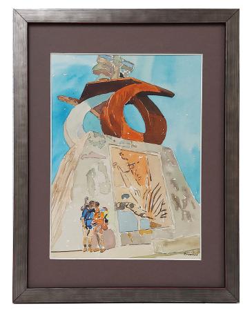 Vrienden aan het standbeeld 2011