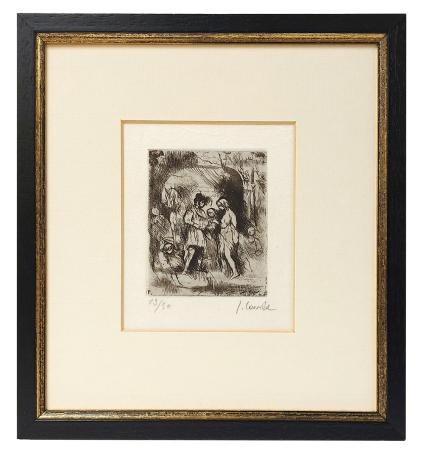 Mensen in het bos bij de huifkar 19/50