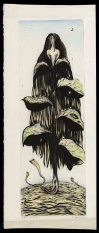 Ingekleurde ets, Dame uit de bloem, 1ste druk 1ste staat