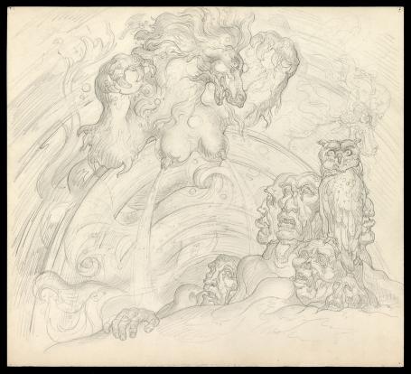 Tekening K, Angstig voor de draak