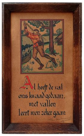 Al heeft de val ons kwaad gedaan, met vallen leert men zeker gaan.