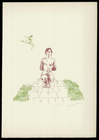 Zeefdruk Toinot &amp; Aan het strand, de zittende vrouw 1973 40/40