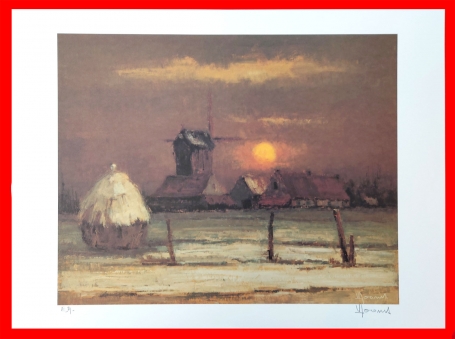 Litho van Vic Dooms Belgische kunstenaar