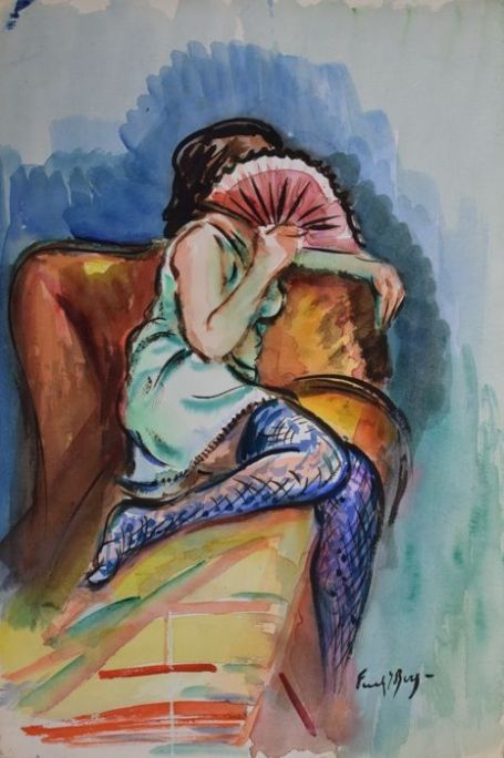 Vrouw met waaier