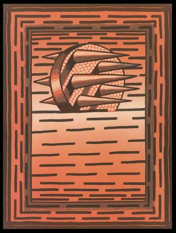 Litho van de  Belgische kunstenaar Walter Goossens