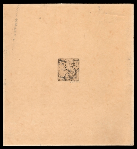 Gesigneerde ets van Walter Vaes, Belgische etser