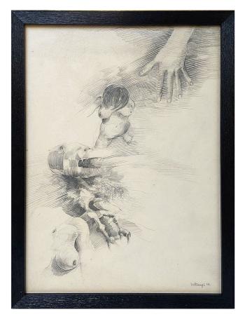 De hand, de vogel en het lichaam 1964