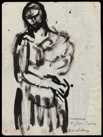 Tekeningen, naissance de Jean Tierri (voor en achterzijde)