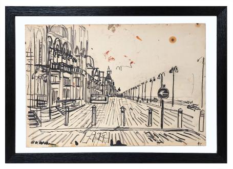 Zeedijk aan de Belgische kust (Knokke)