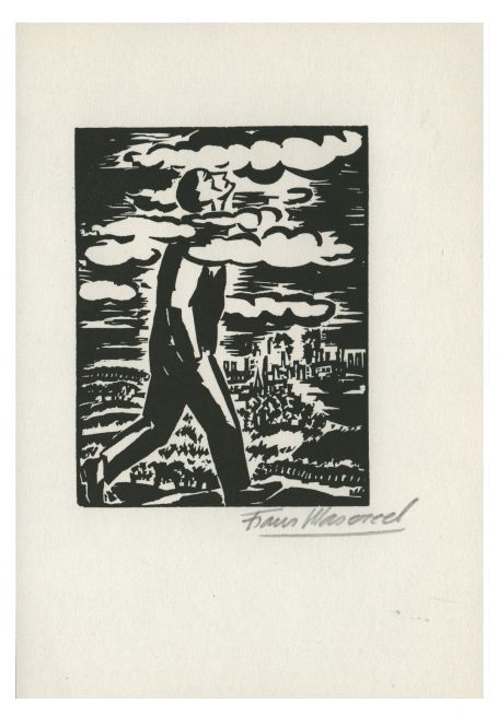 Houtsnede van Belgische kunstenaar Frans Masereel uit het werk l\'oeuvre van 1928