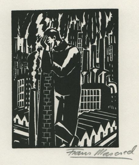 Woodcut van de Belgische kunstenaar Frans Masereel uit L'oeuvre kopen