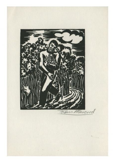 Houtgravure van Belgische kunstenaar Frans Masereel uit het werk l'oeuvre van 1928